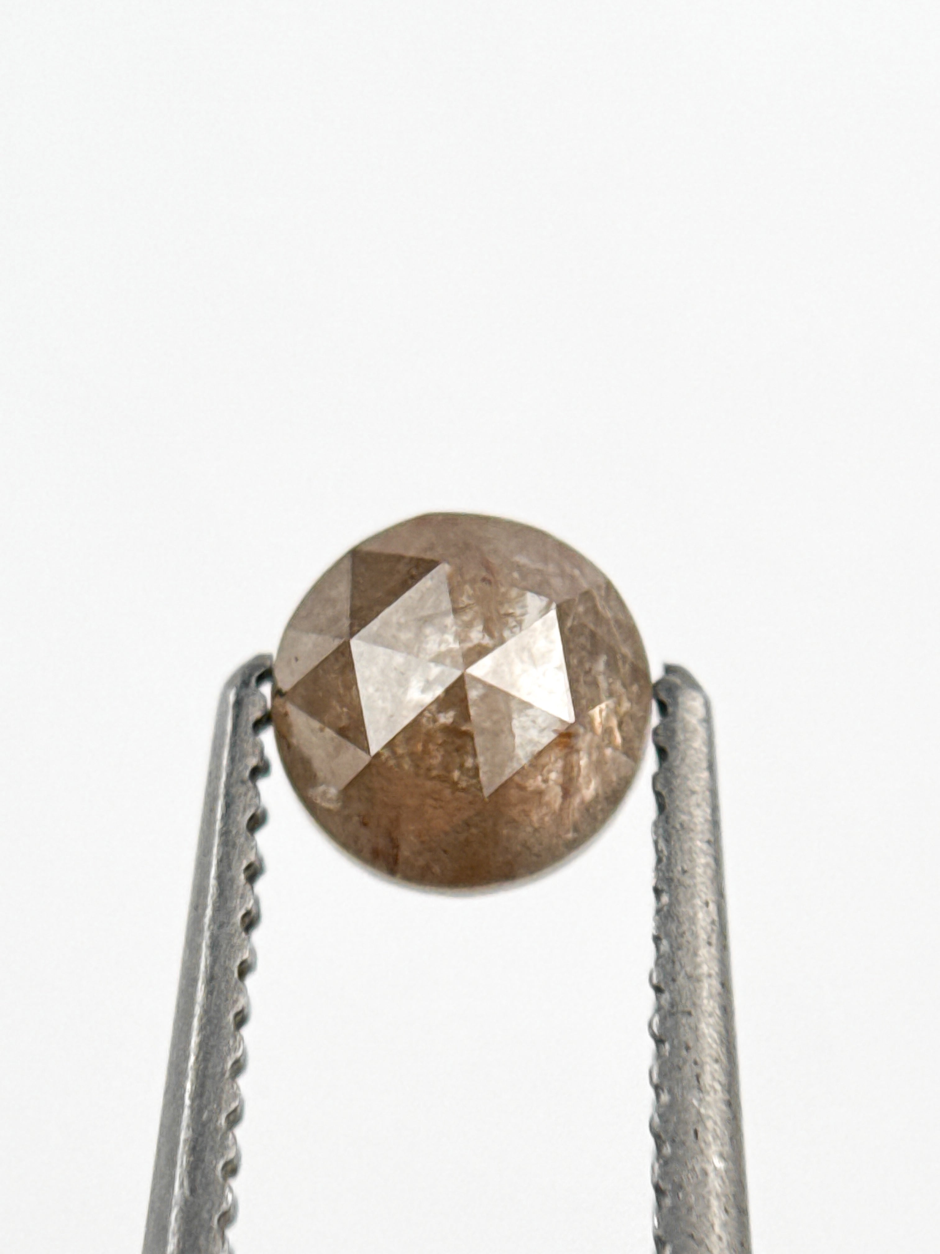 0.60 Ct Round Rose Cut Red Natural Minimalist Diamond