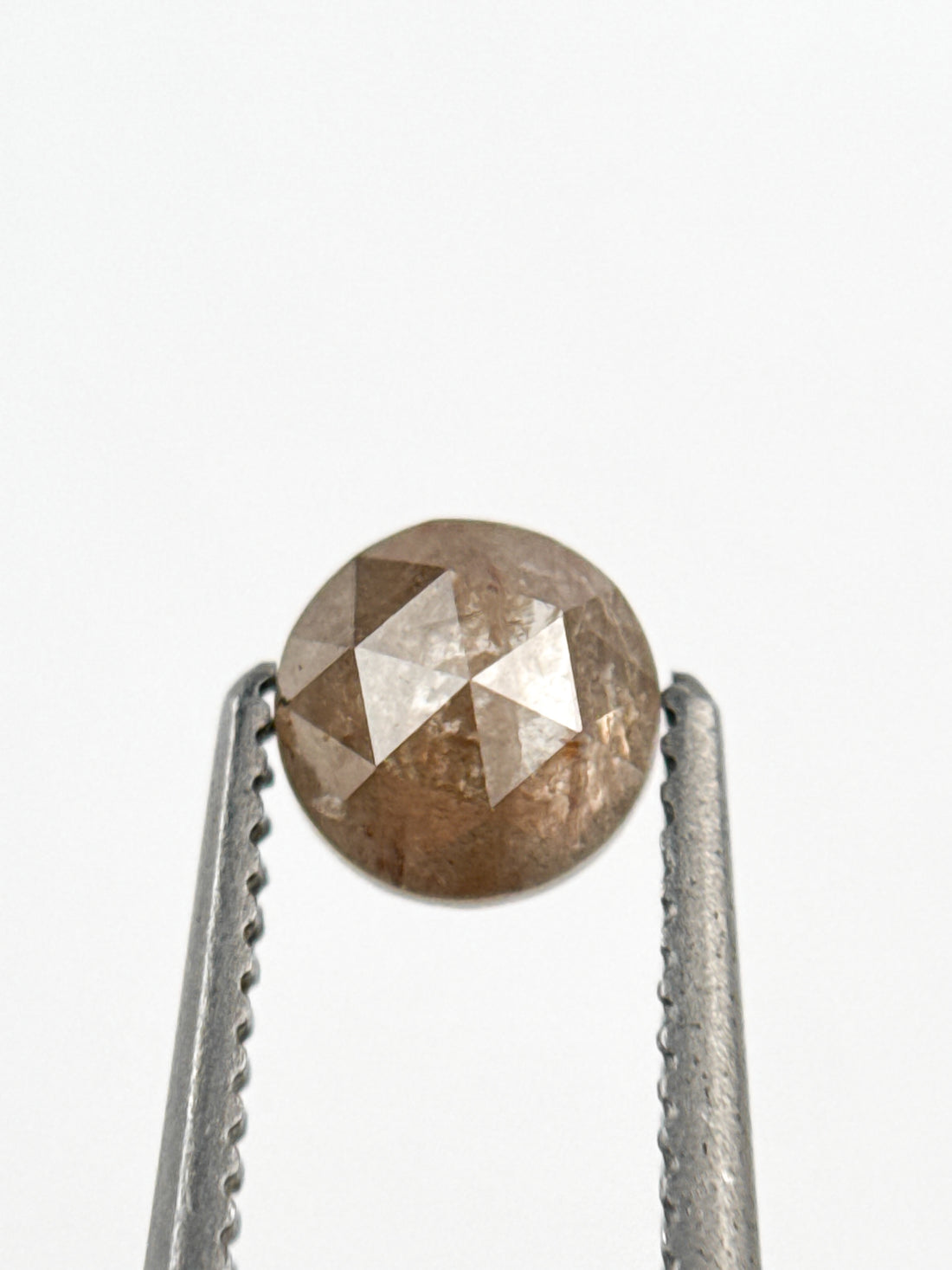 0.60 Ct Round Rose Cut Red Natural Minimalist Diamond
