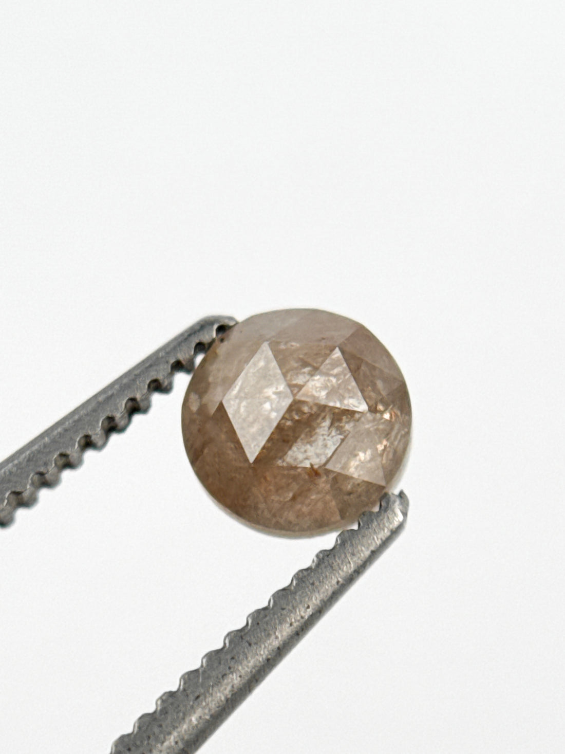 0.60 Ct Round Rose Cut Red Natural Minimalist Diamond