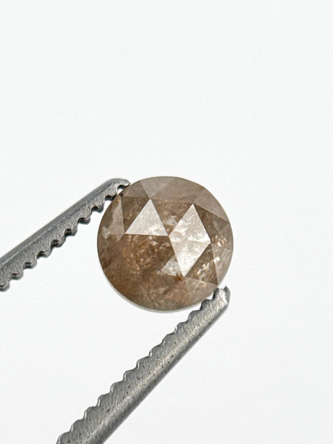 0.60 Ct Round Rose Cut Red Natural Minimalist Diamond