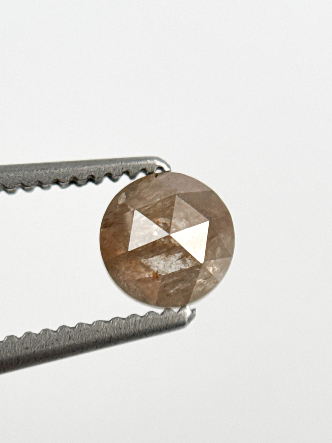 0.60 Ct Round Rose Cut Red Natural Minimalist Diamond