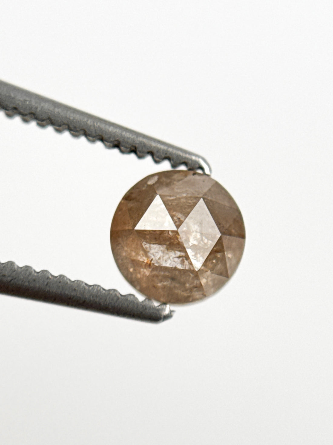 0.60 Ct Round Rose Cut Red Natural Minimalist Diamond