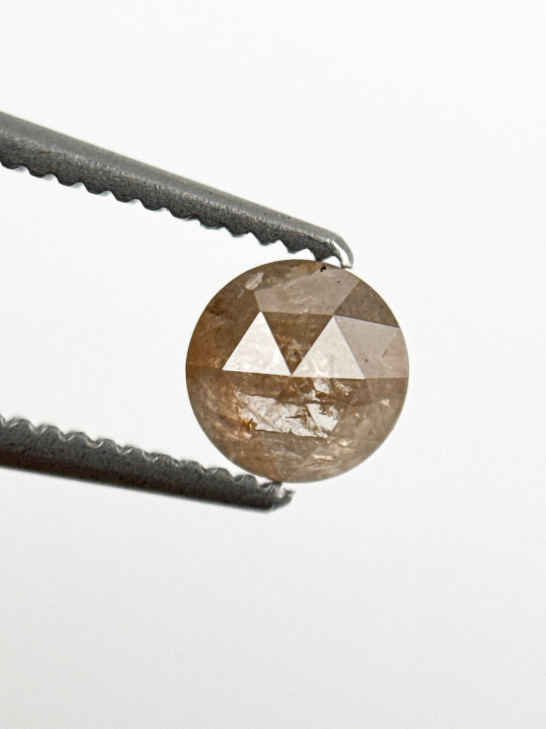 0.60 Ct Round Rose Cut Red Natural Minimalist Diamond