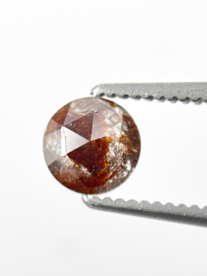 0.58 MM Round Rose Cut Red Natural Minimalist Diamond