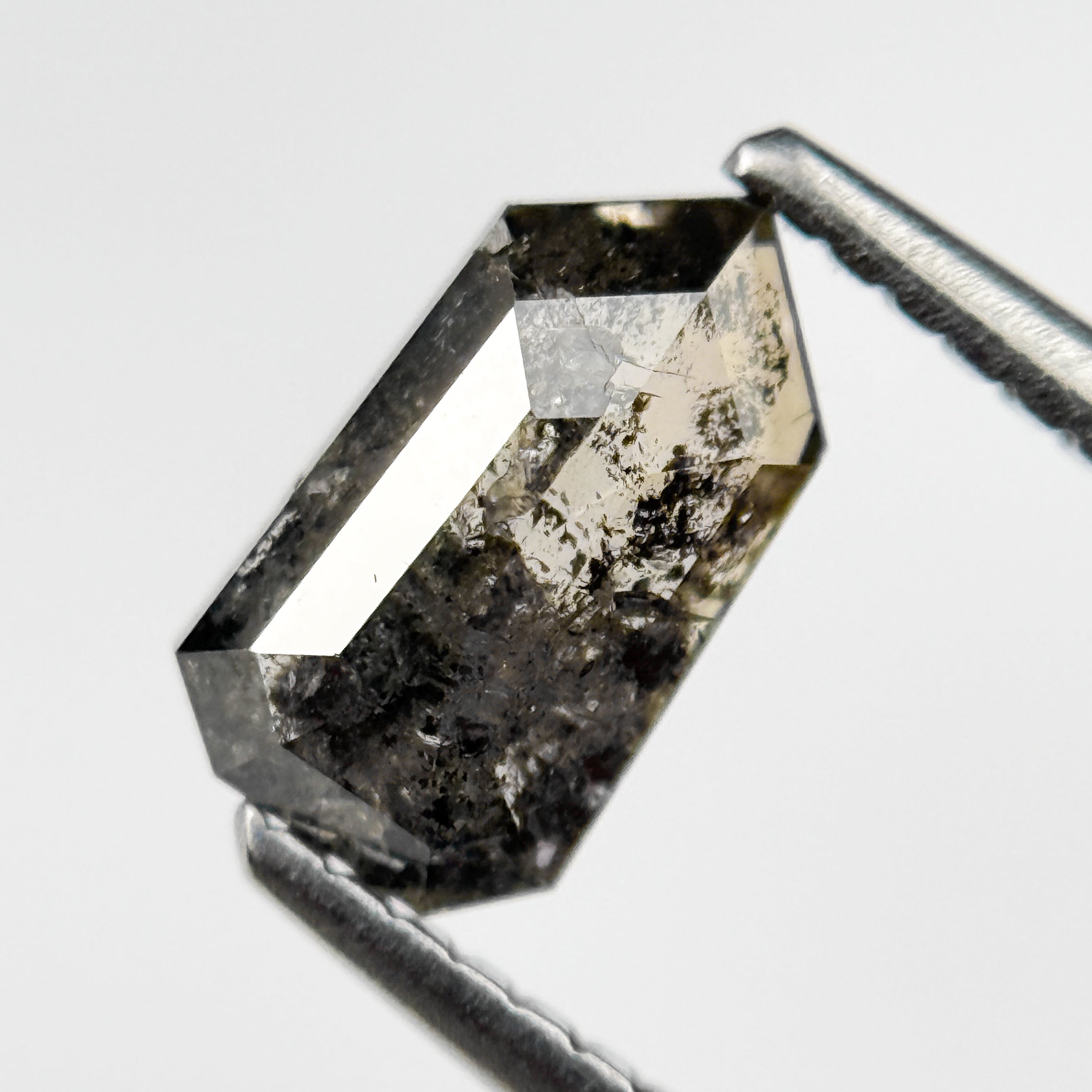 2.39 Ct Bullet Rose Cut Grey Natural Unique Diamond