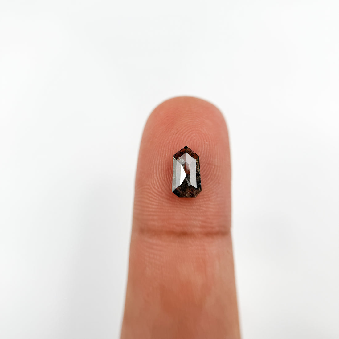 2.39 Ct Bullet Rose Cut Grey Natural Unique Diamond