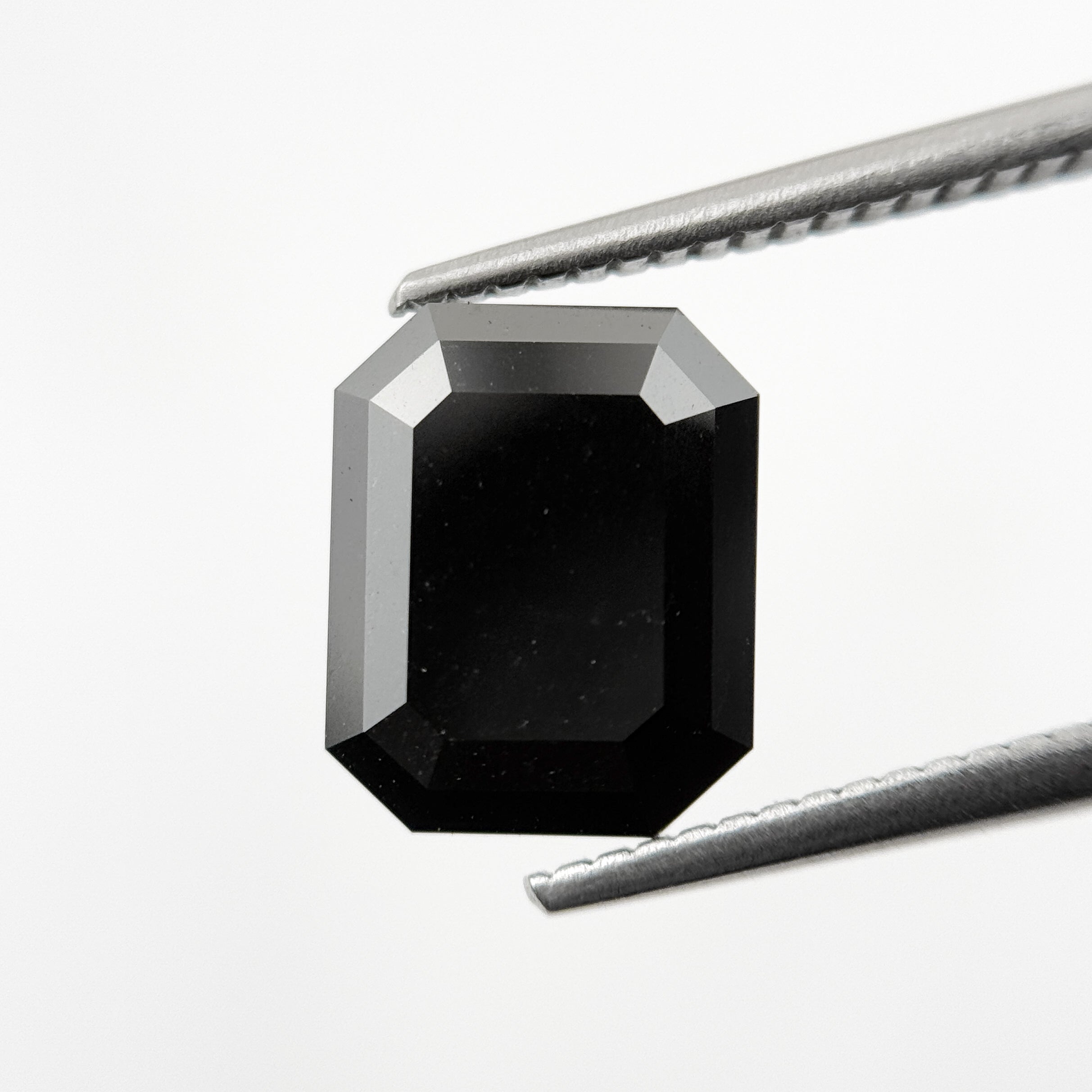 4.30 Ct Emerald Rose Cut Black Natural Fancy Diamond
