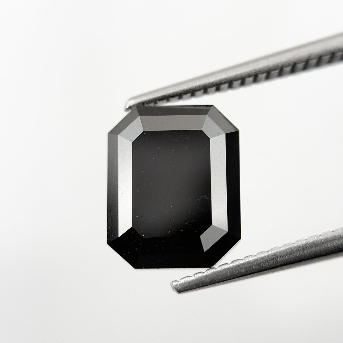 4.30 Ct Emerald Rose Cut Black Natural Fancy Diamond