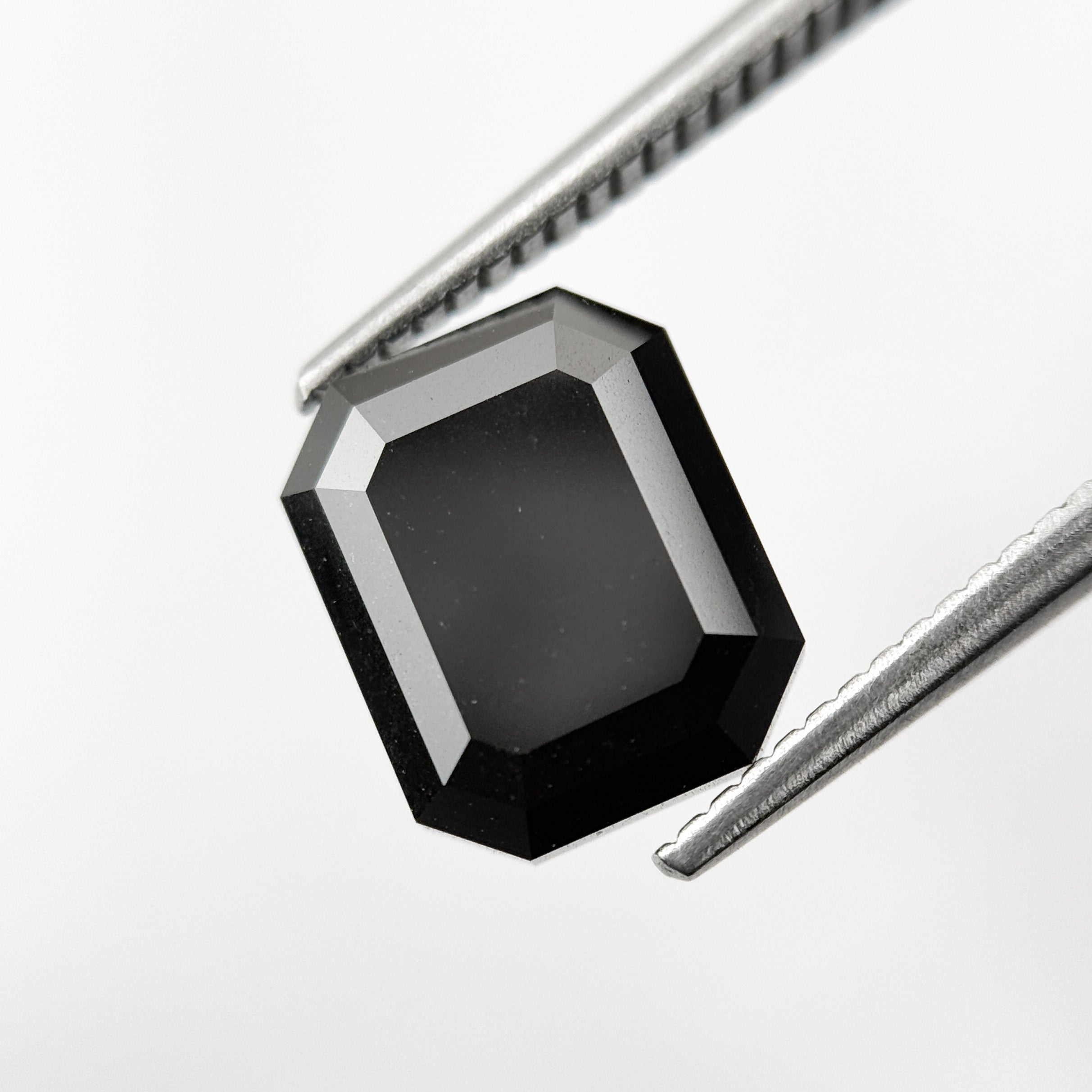 4.30 Ct Emerald Rose Cut Black Natural Fancy Diamond