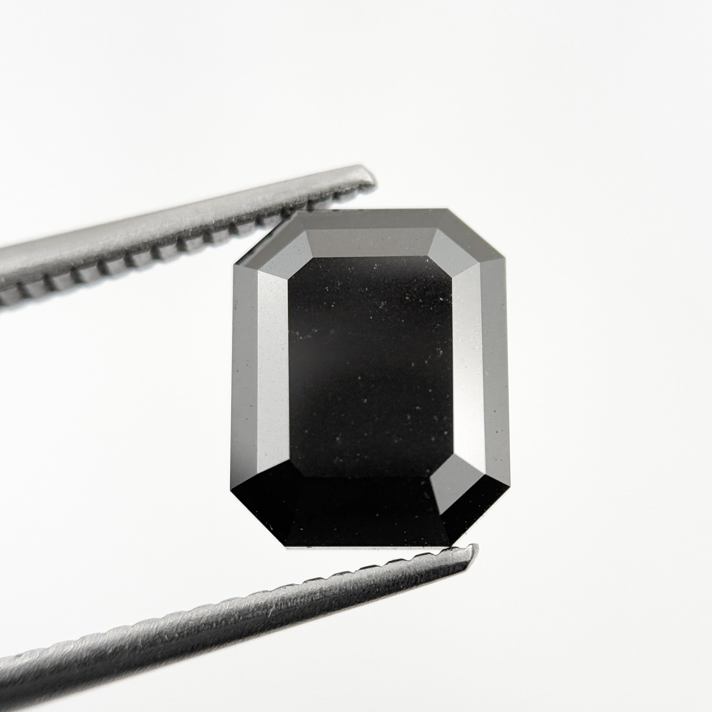 4.30 Ct Emerald Rose Cut Black Natural Fancy Diamond
