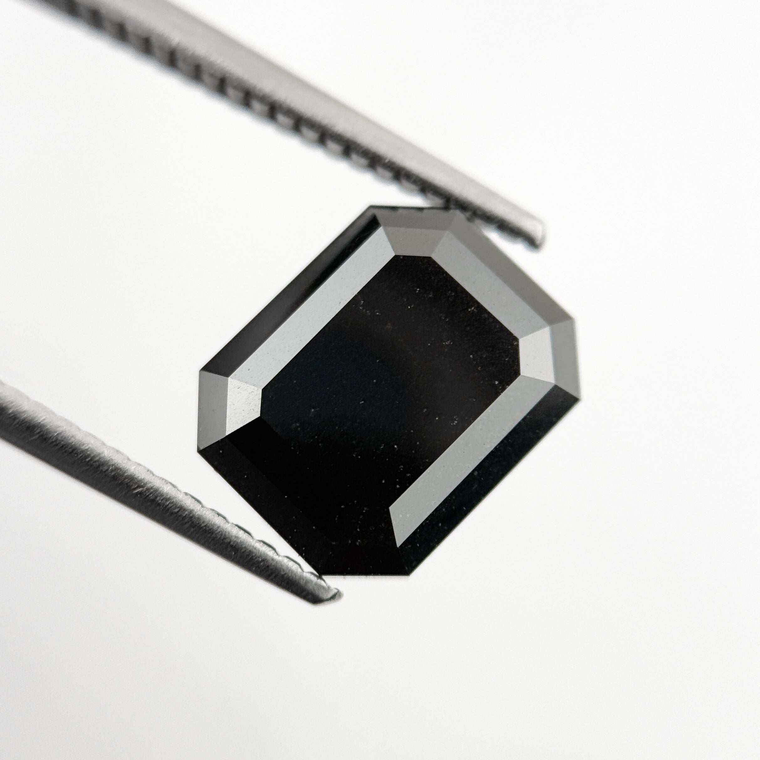 4.30 Ct Emerald Rose Cut Black Natural Fancy Diamond