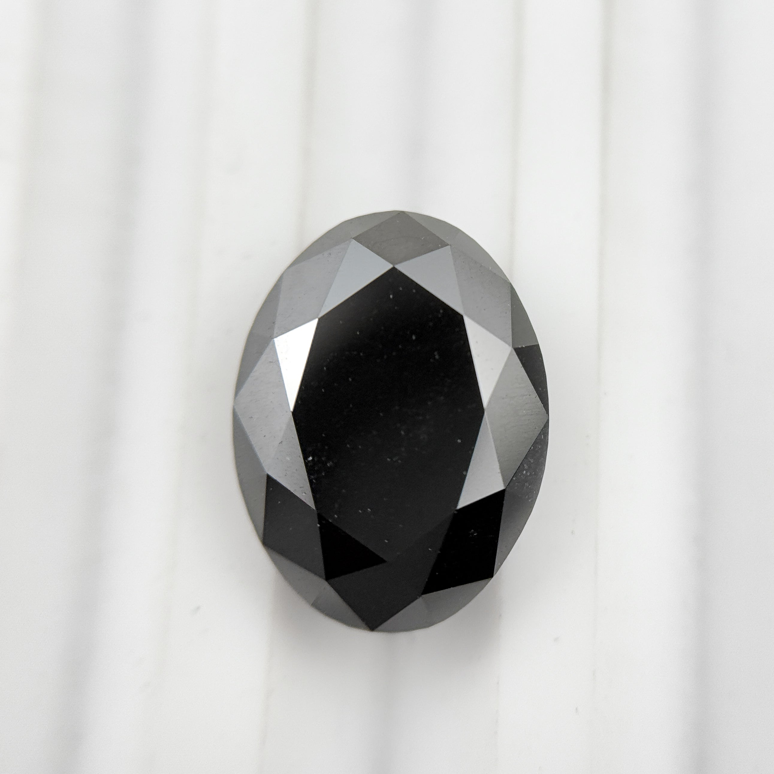 4.45 Ct Oval Brilliant Cut Black Natural Fancy Diamond