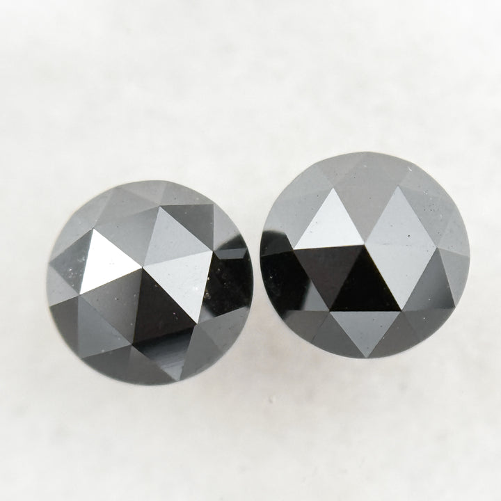 1.10 Ct Round Rose Cut Black Natural Minimal Diamond
