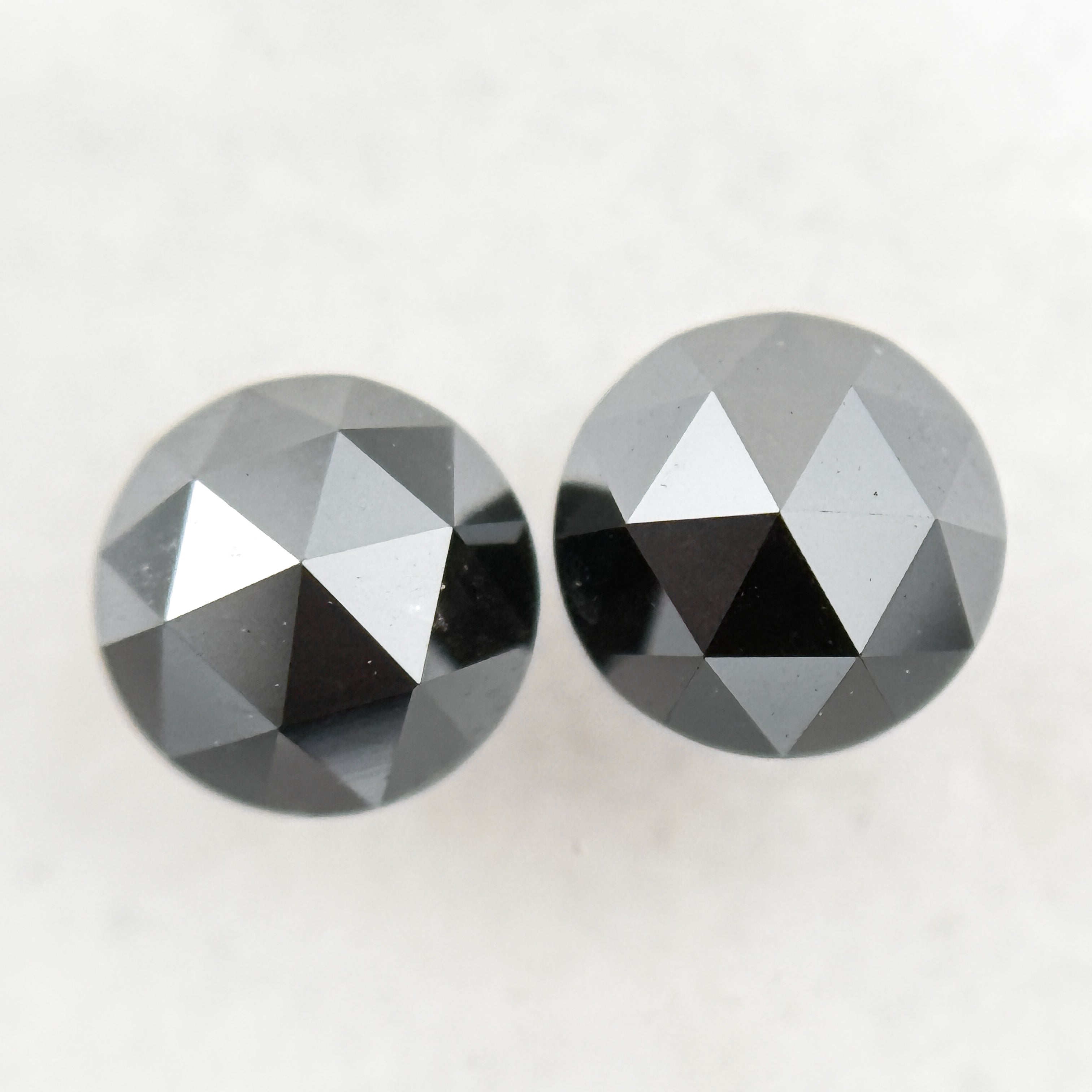 1.10 Ct Round Rose Cut Black Natural Minimal Diamond