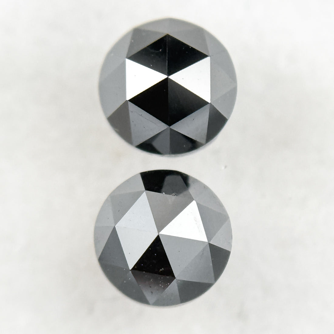 1.10 Ct Round Rose Cut Black Natural Minimal Diamond
