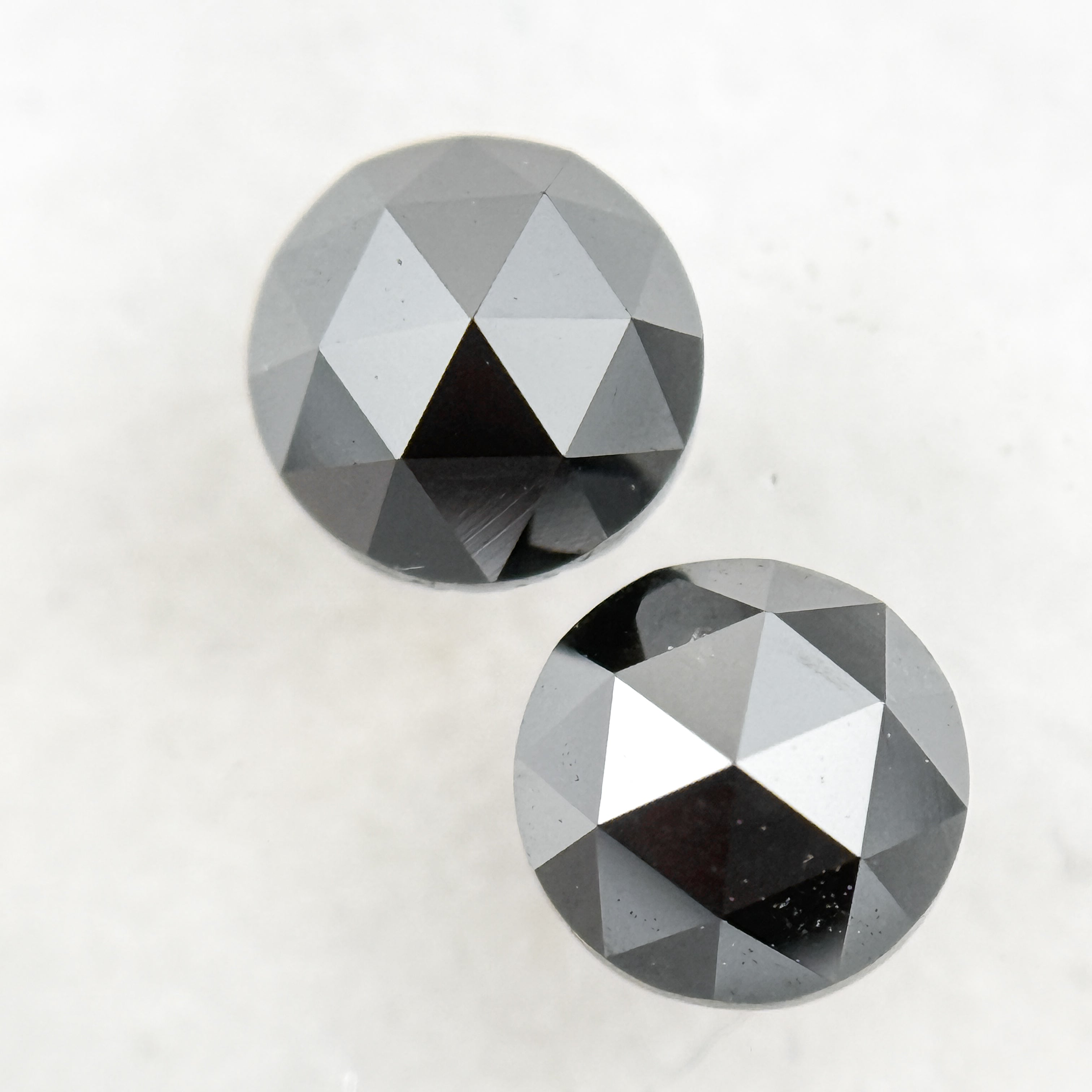 1.10 Ct Round Rose Cut Black Natural Minimal Diamond