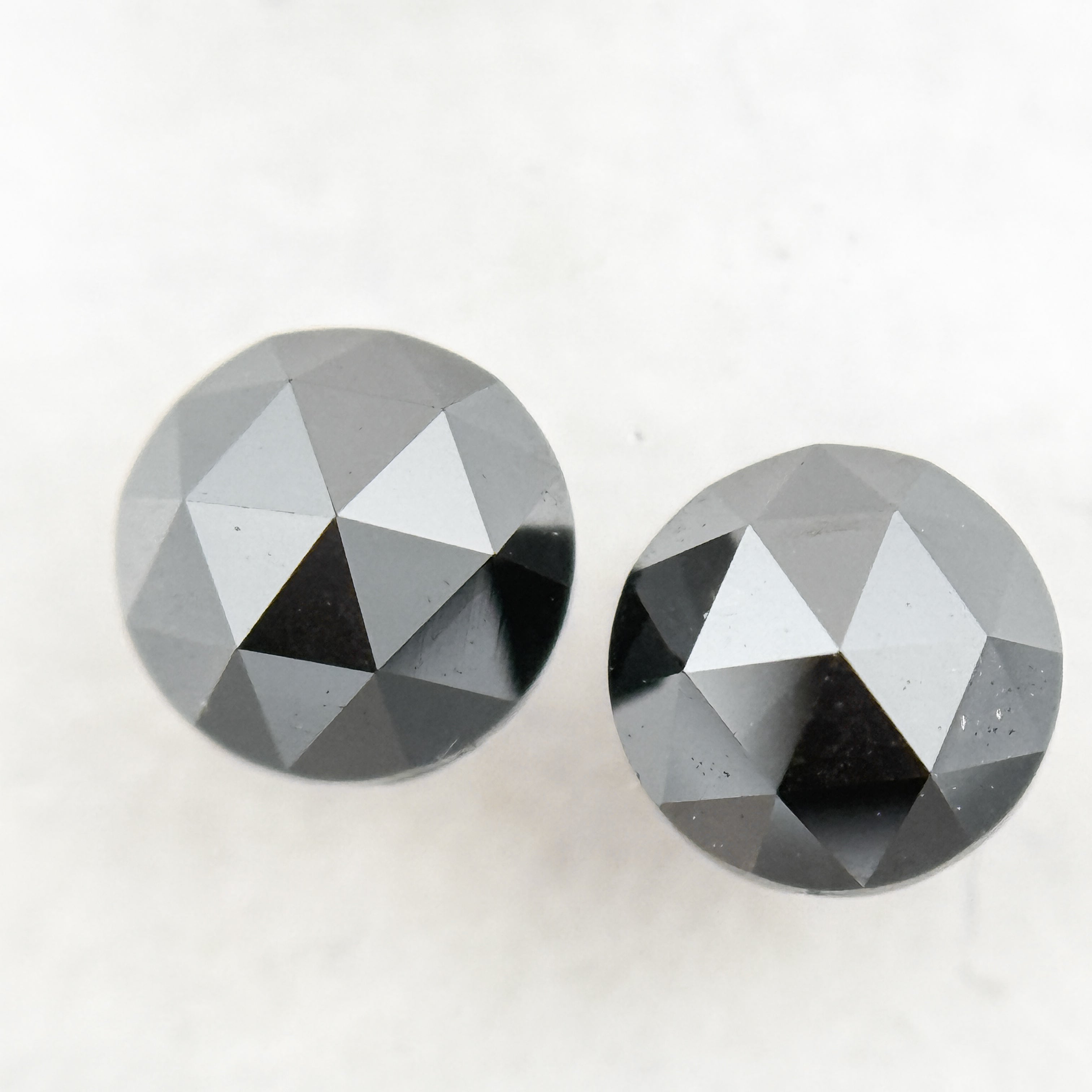 1.10 Ct Round Rose Cut Black Natural Minimal Diamond