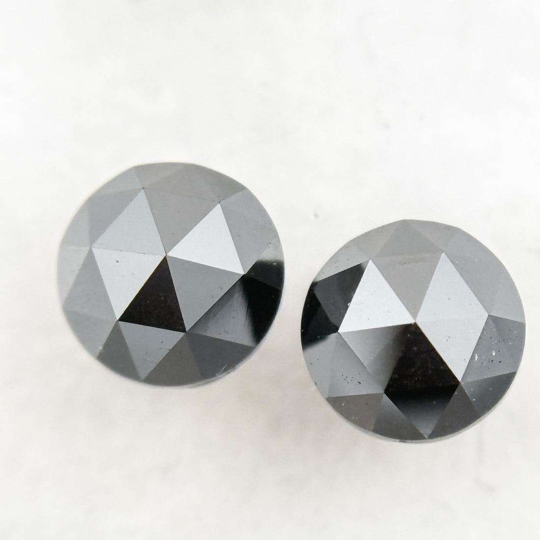 1.10 Ct Round Rose Cut Black Natural Minimal Diamond