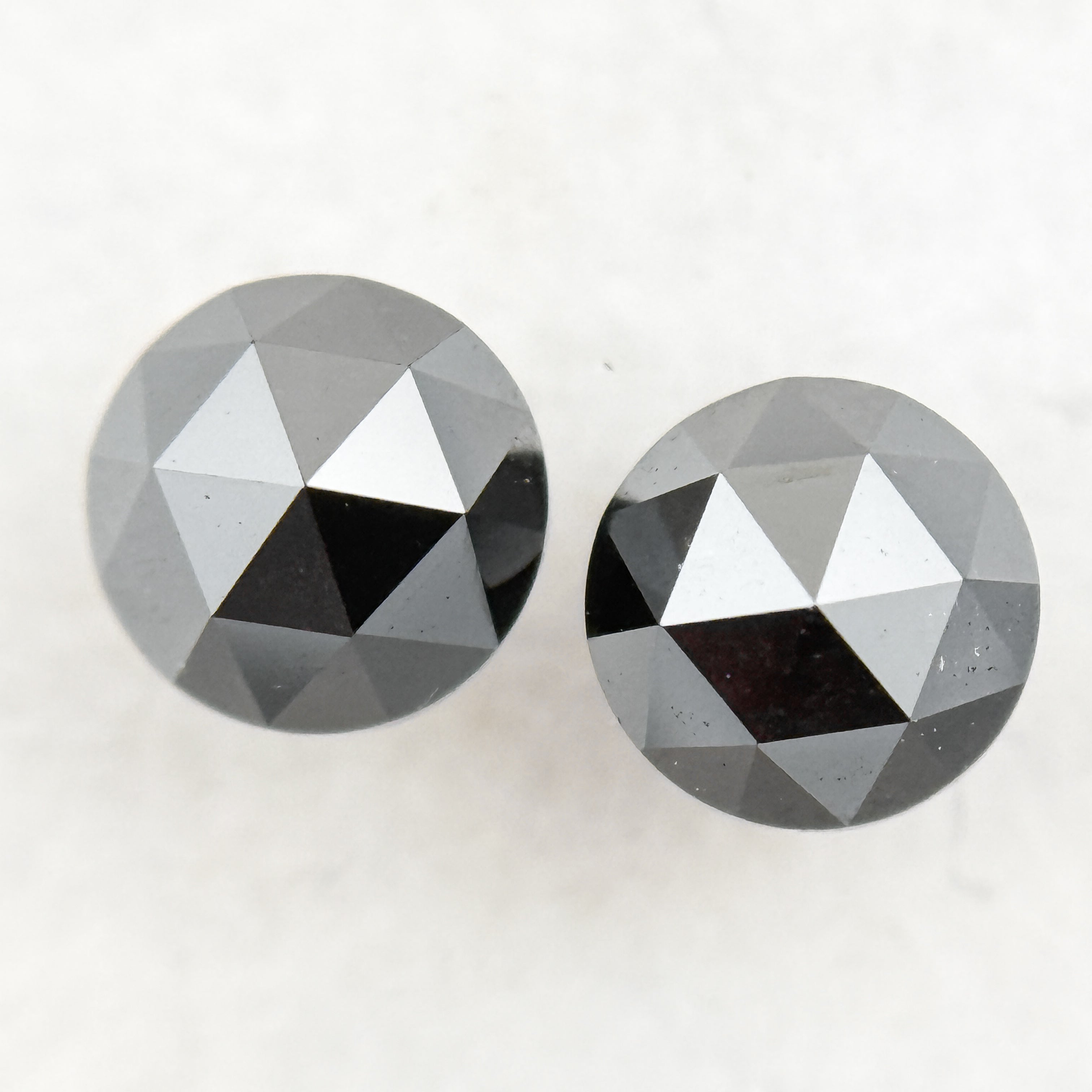 1.10 Ct Round Rose Cut Black Natural Minimal Diamond