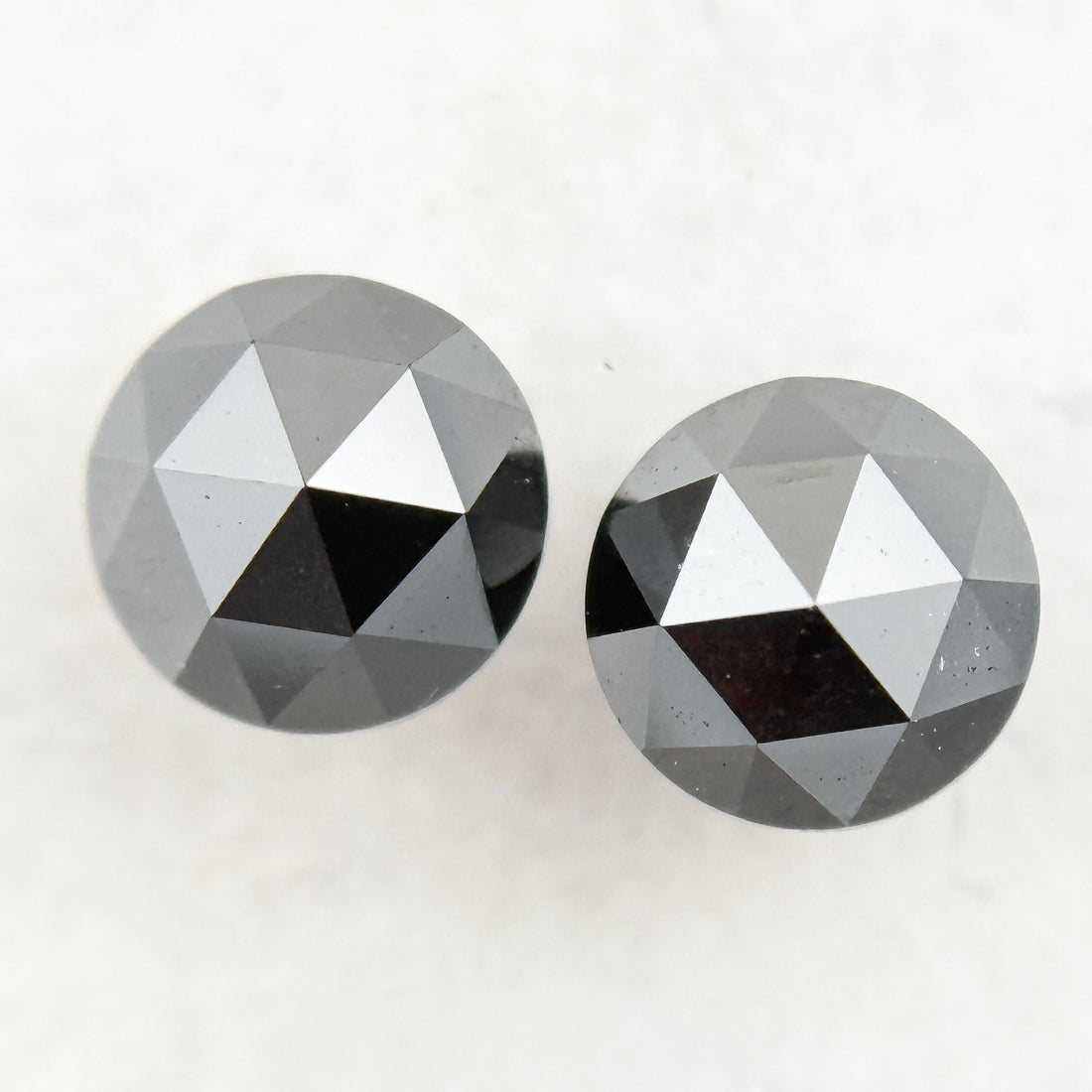 1.10 Ct Round Rose Cut Black Natural Minimal Diamond