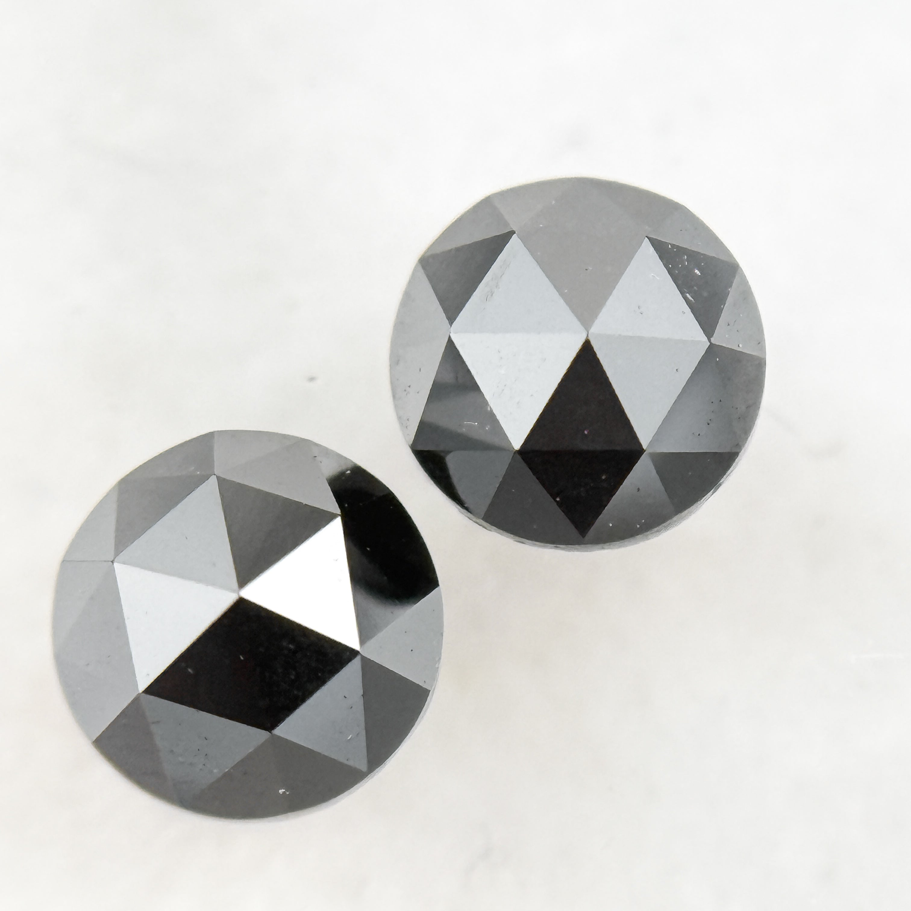 1.10 Ct Round Rose Cut Black Natural Minimal Diamond