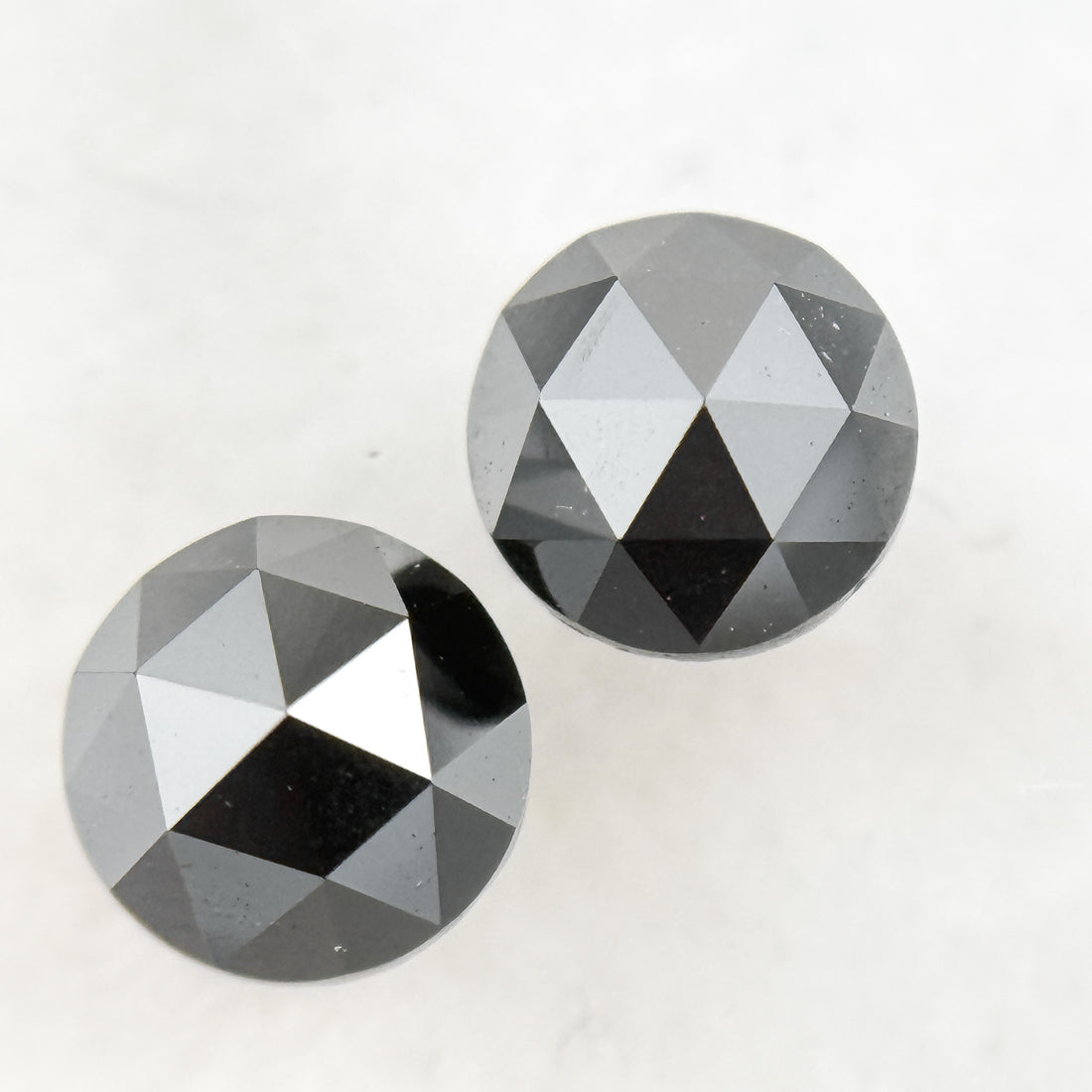 1.10 Ct Round Rose Cut Black Natural Minimal Diamond