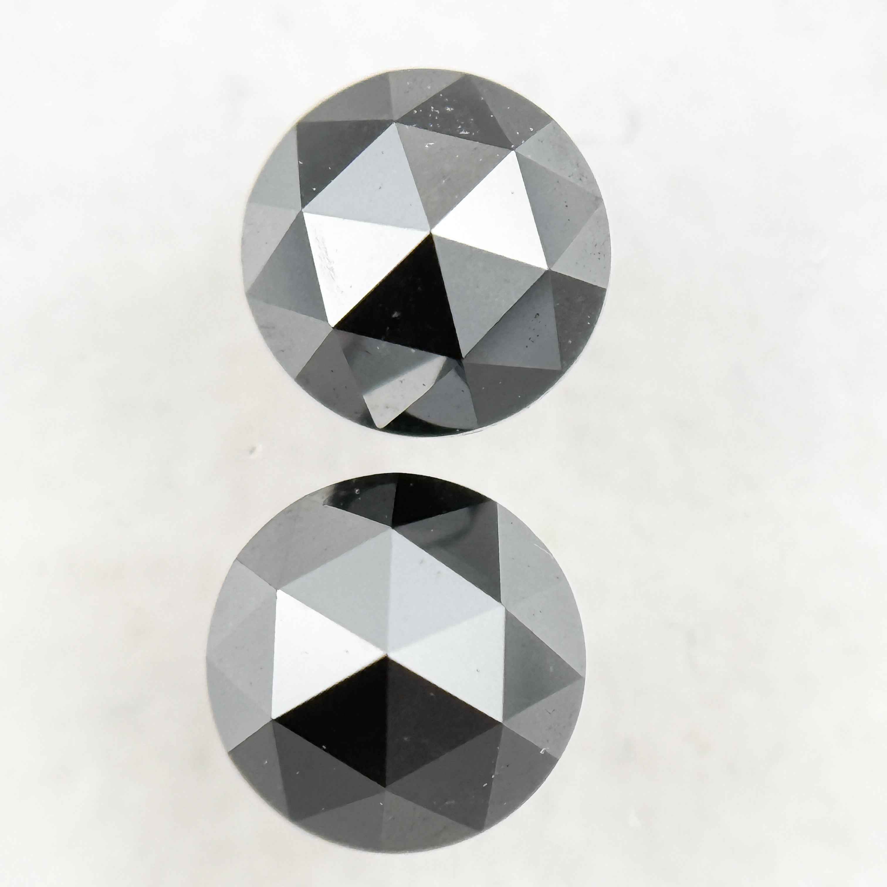 1.10 Ct Round Rose Cut Black Natural Minimal Diamond