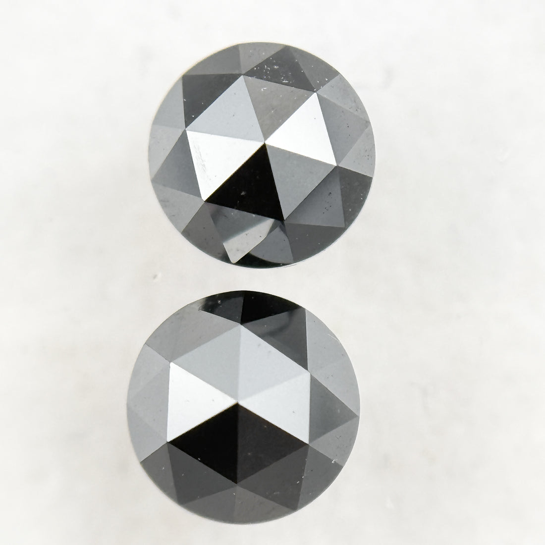 1.10 Ct Round Rose Cut Black Natural Minimal Diamond