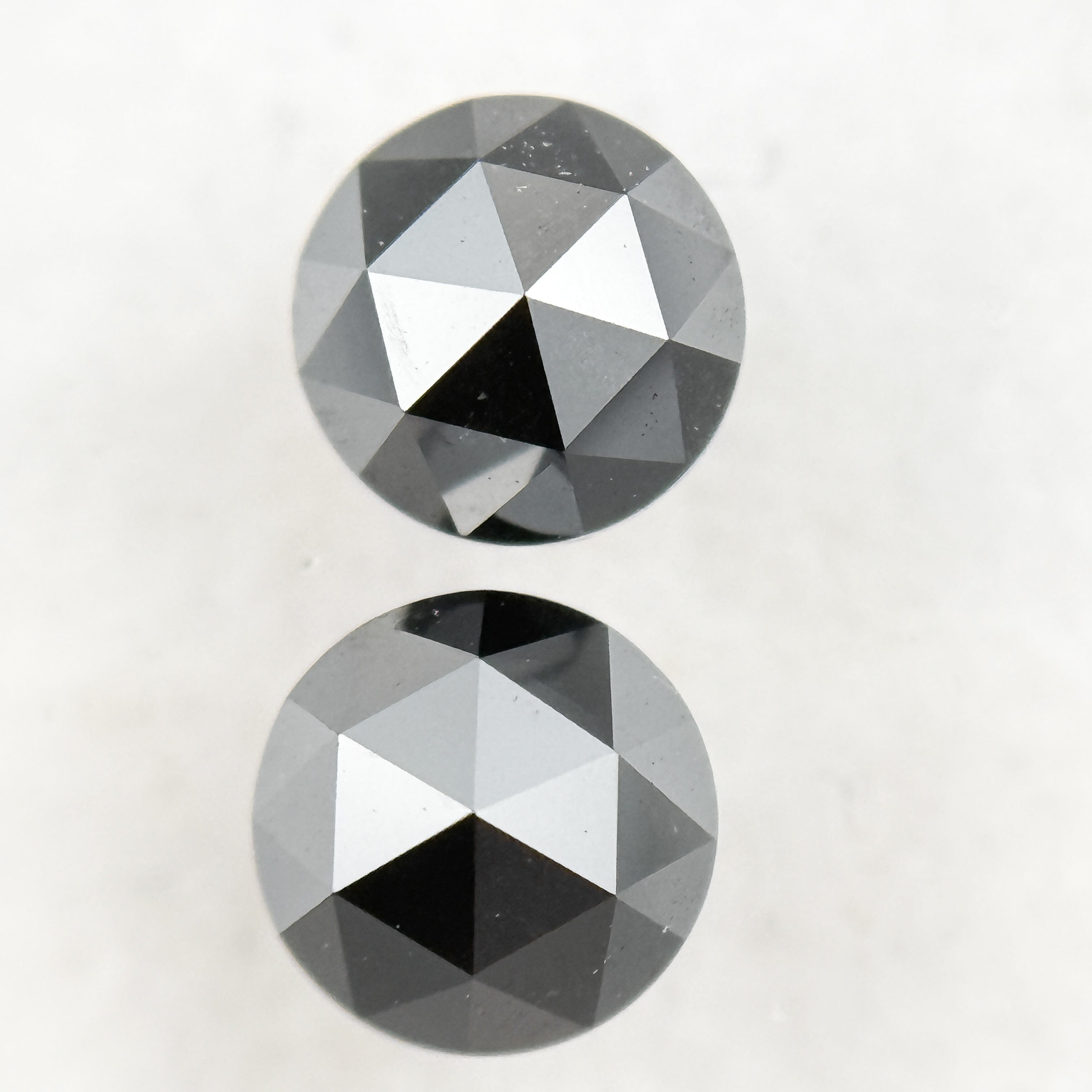 1.10 Ct Round Rose Cut Black Natural Minimal Diamond
