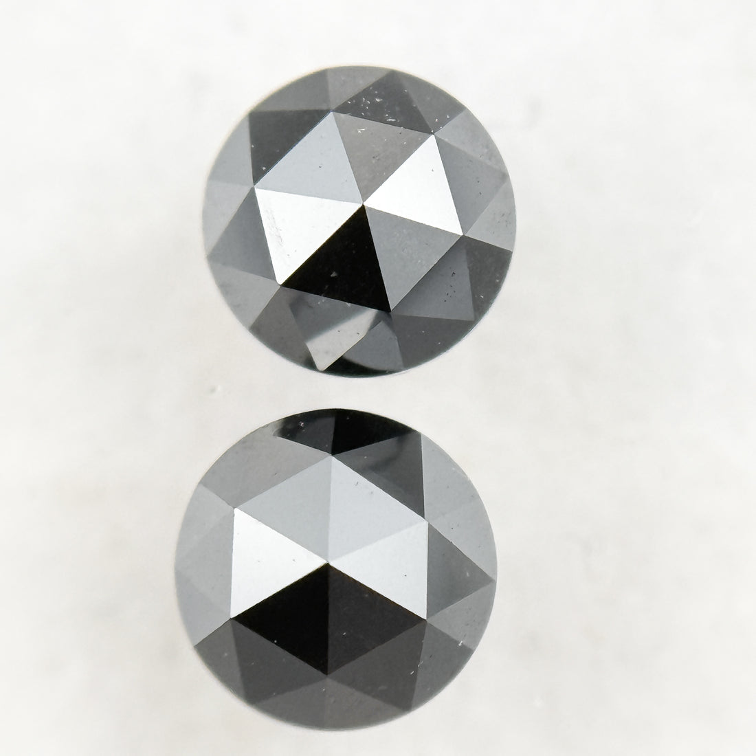 1.10 Ct Round Rose Cut Black Natural Minimal Diamond