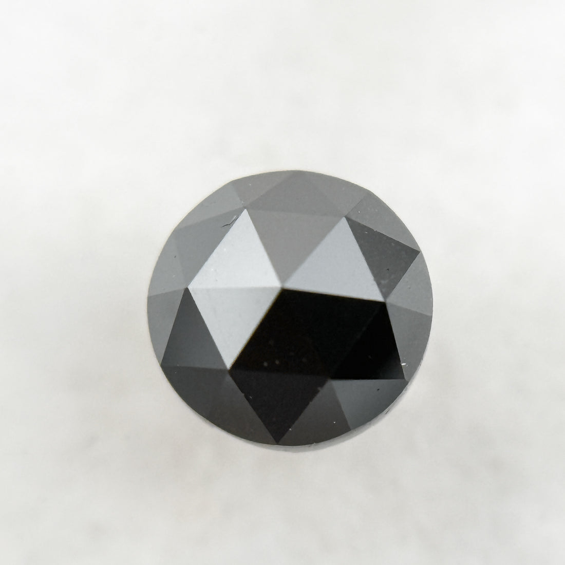 0.52 Ct Round Rose Cut Black Natural Salt and Pepper Diamond