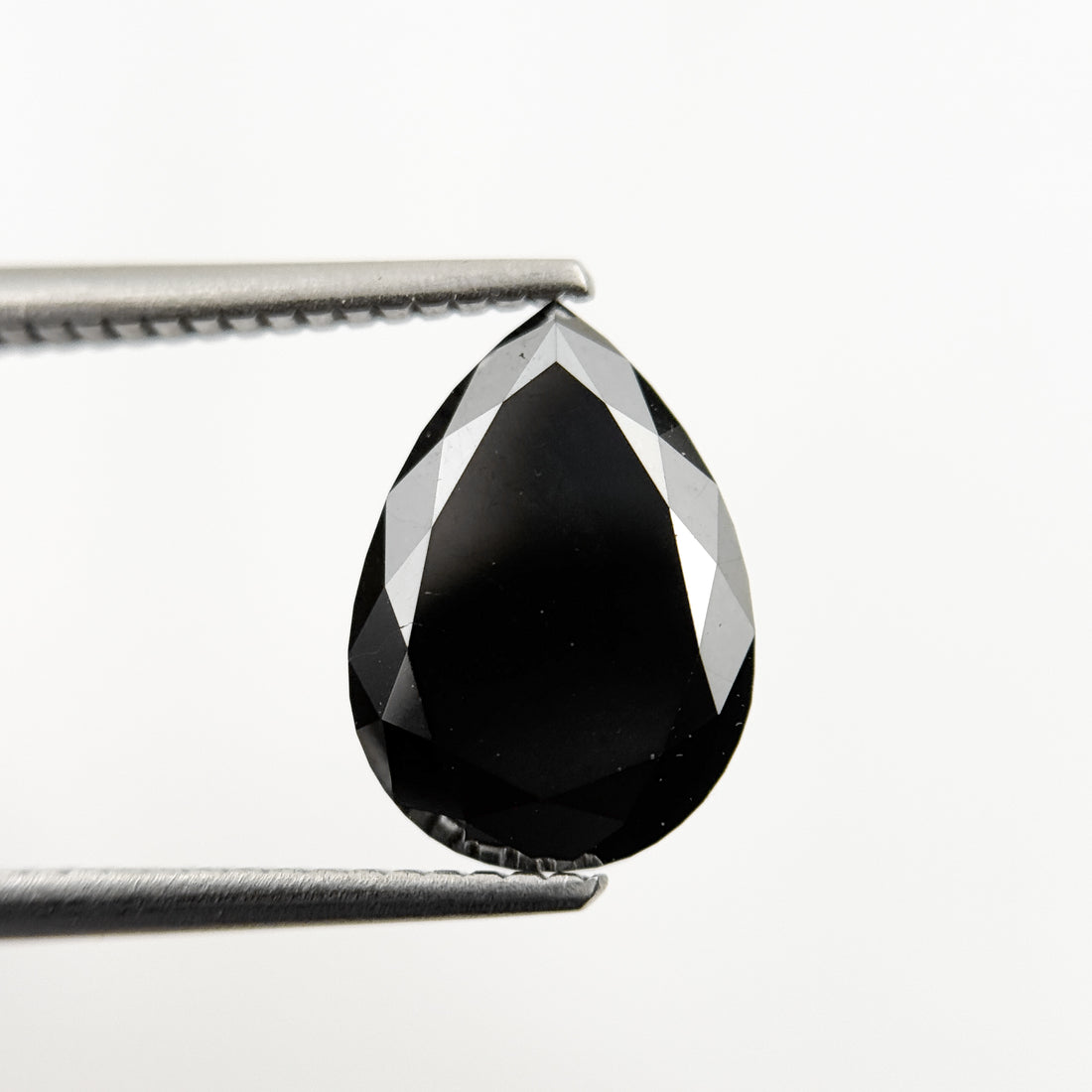 3.40 Ct Pear Rose Cut Black Natural Fancy Diamond