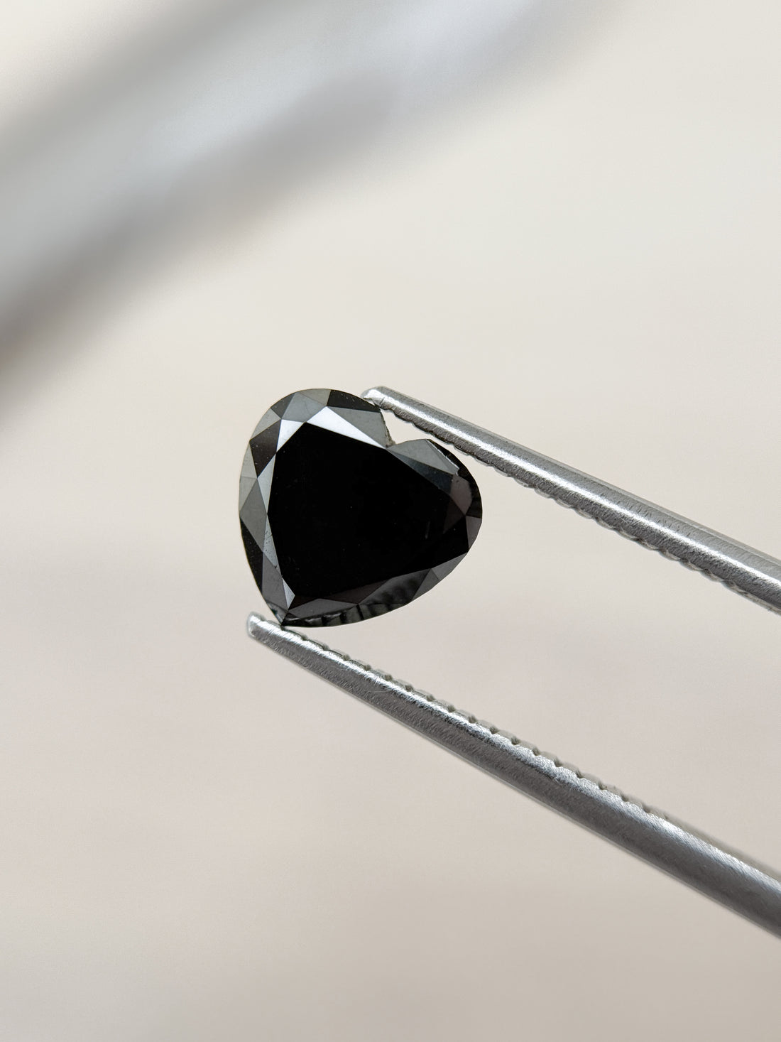 1.75 Ct Heart Rose Cut Black Natural Salt and Pepper Diamond