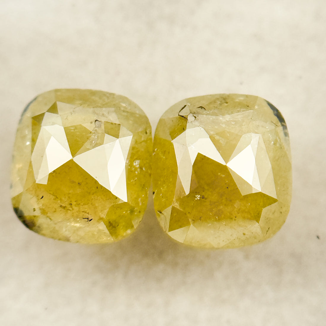1.67 Ct Oval Rose Cut Yellow Natural Salt and Pepper Diamond