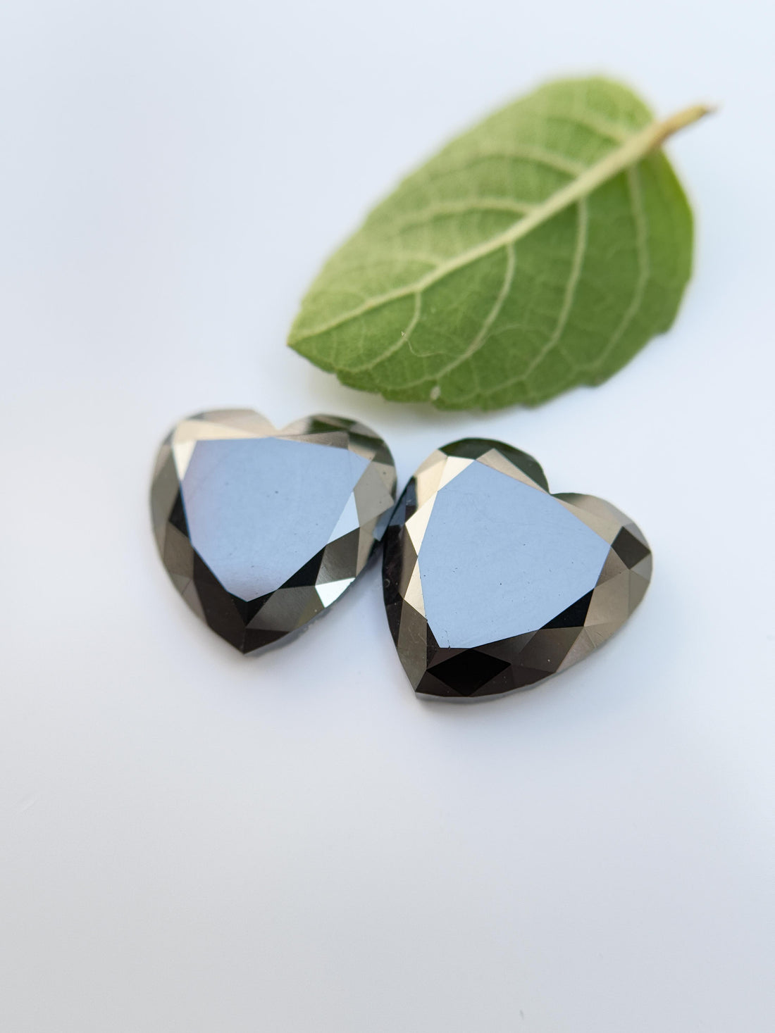 6.95 Ct Heart Rose Cut Black Natural Salt and Pepper Diamond