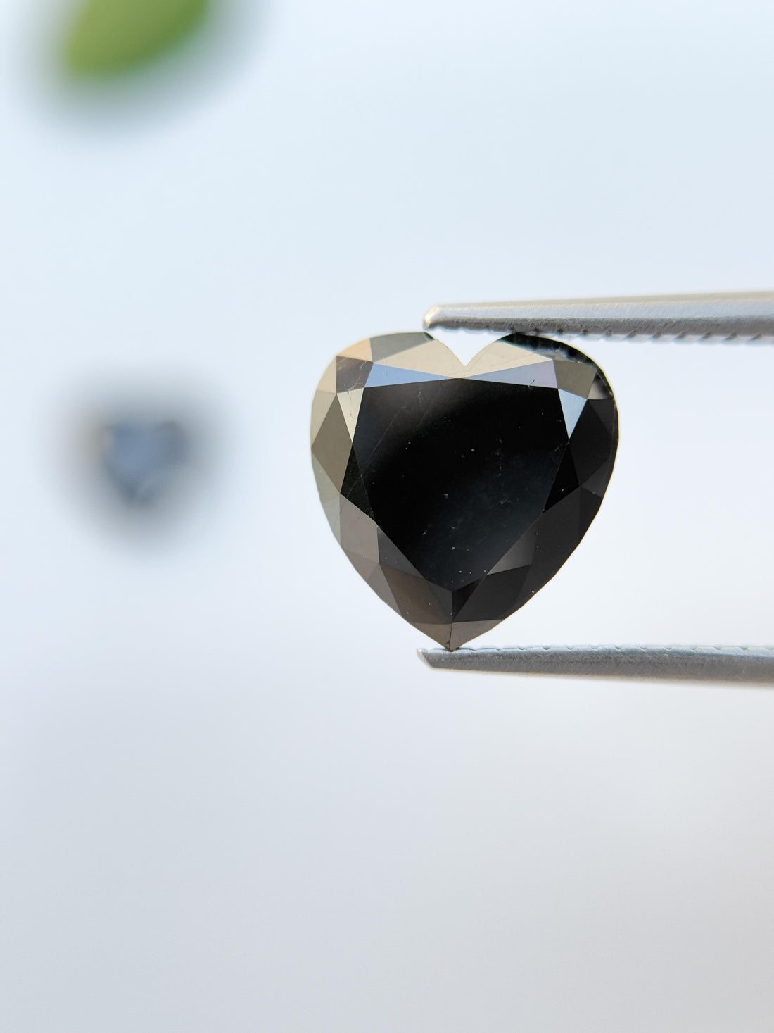 6.95 Ct Heart Rose Cut Black Natural Salt and Pepper Diamond