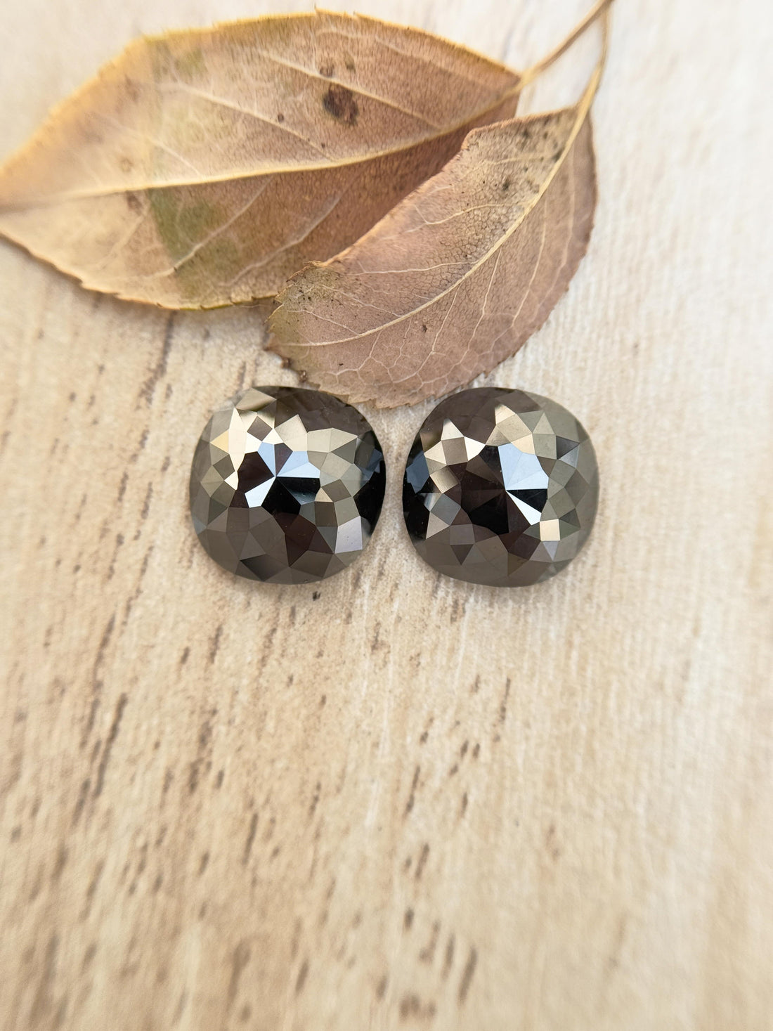 6.08 Ct Cushion Rose Cut Grey Natural Salt and Pepper Diamond