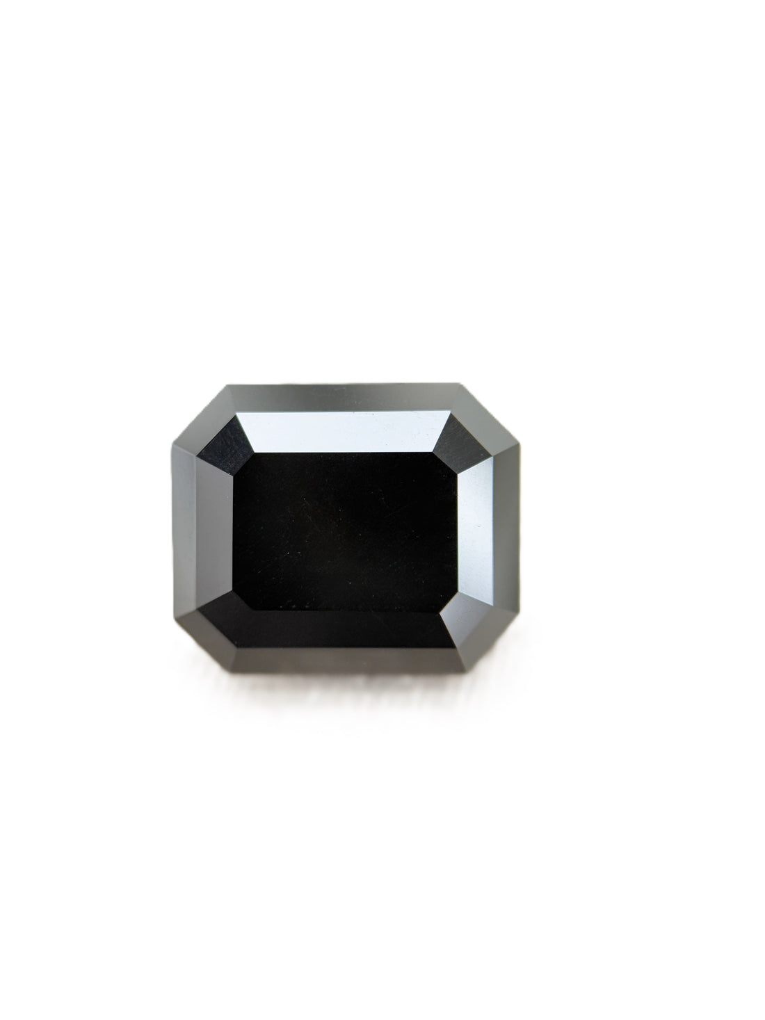 7.21 Ct Emerald Rose Cut Black Natural Salt and Pepper Diamond