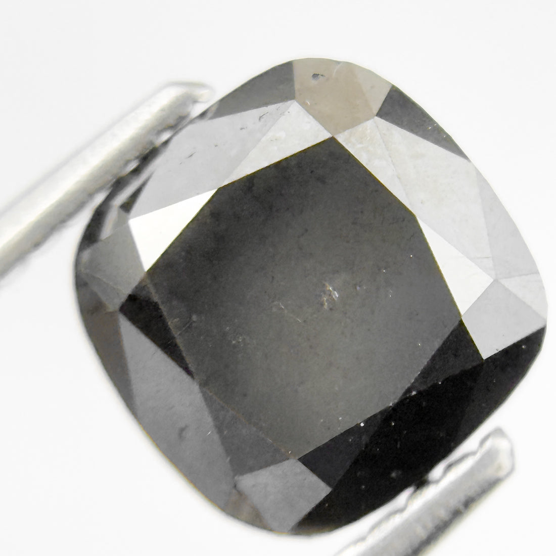 7.5 MM Cushion Rose Cut Black Natural Loose Diamond