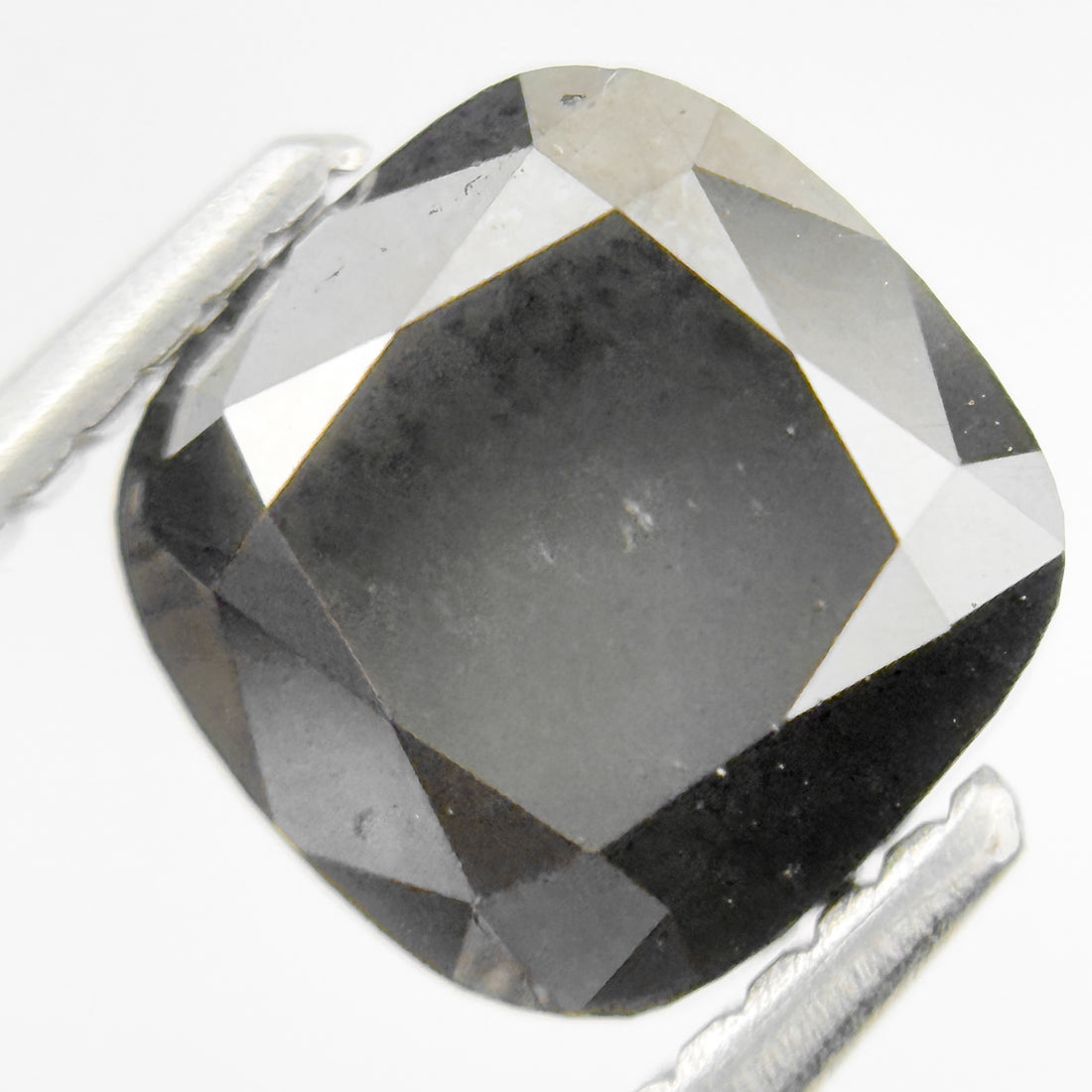 7.5 MM Cushion Rose Cut Black Natural Loose Diamond