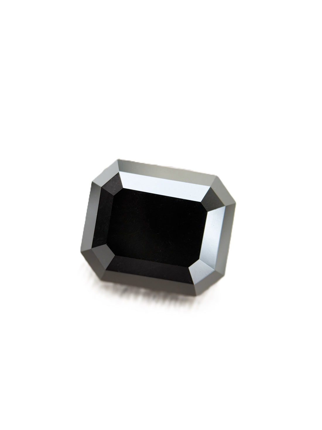 7.21 Ct Emerald Rose Cut Black Natural Salt and Pepper Diamond