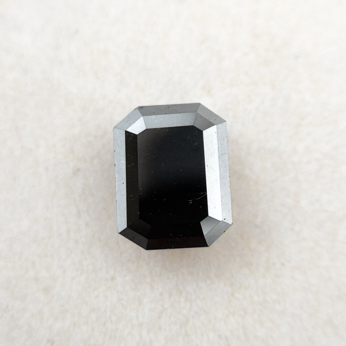 2.25 Ct Emerald Rose Cut Black Natural Salt and Pepper Diamond