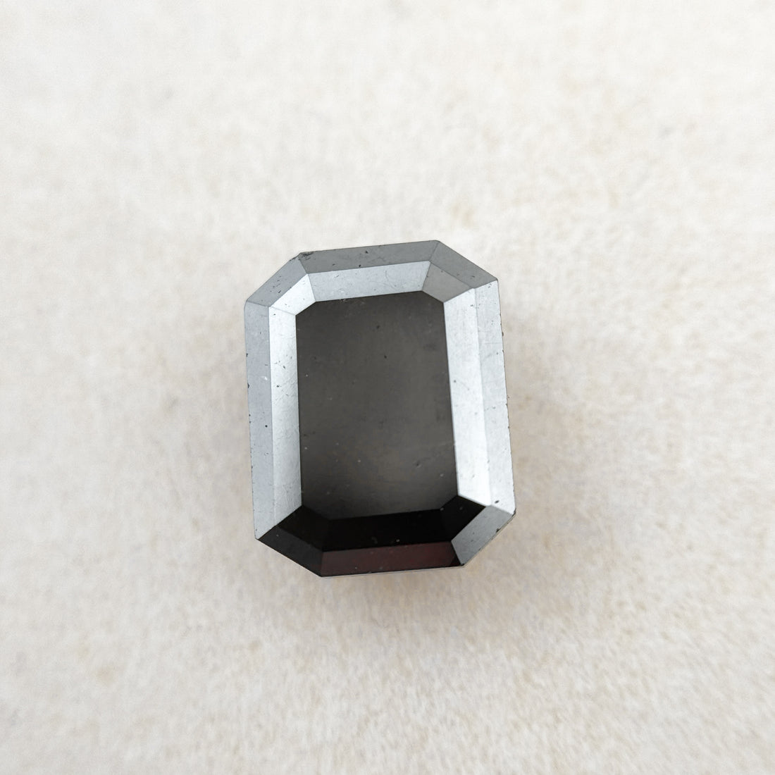 2.25 Ct Emerald Rose Cut Black Natural Salt and Pepper Diamond