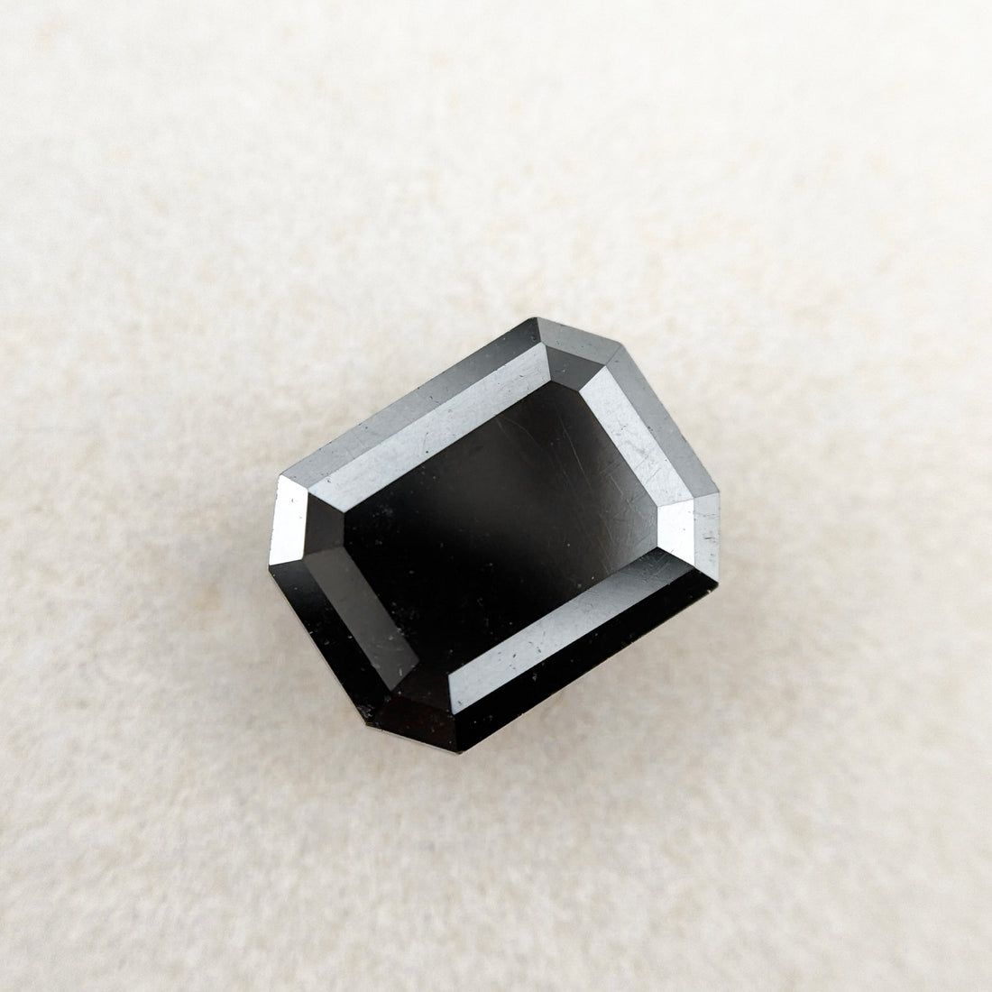 2.25 Ct Emerald Rose Cut Black Natural Salt and Pepper Diamond