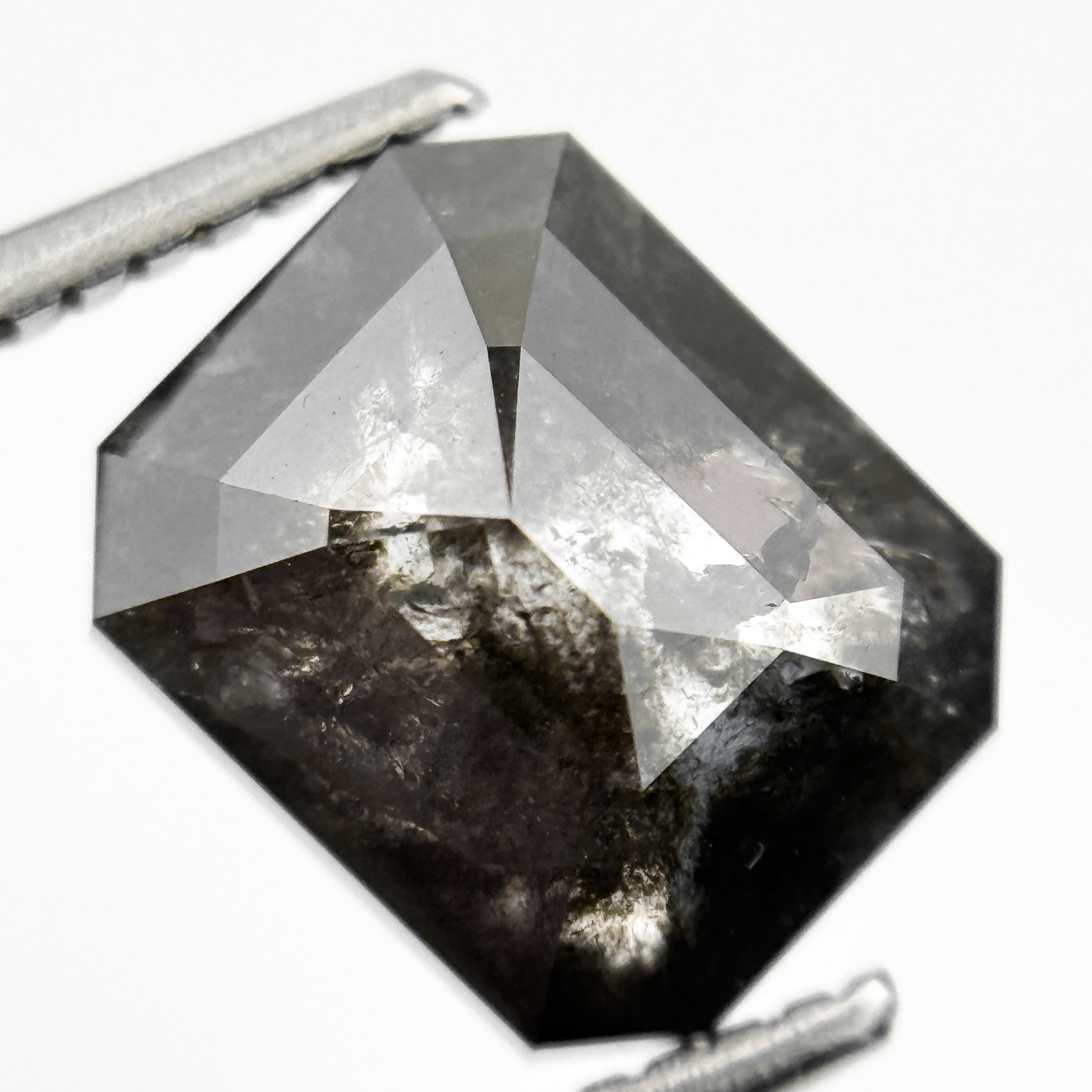 3.86 Ct Emerald Rose Cut Black Natural Vintage Diamond