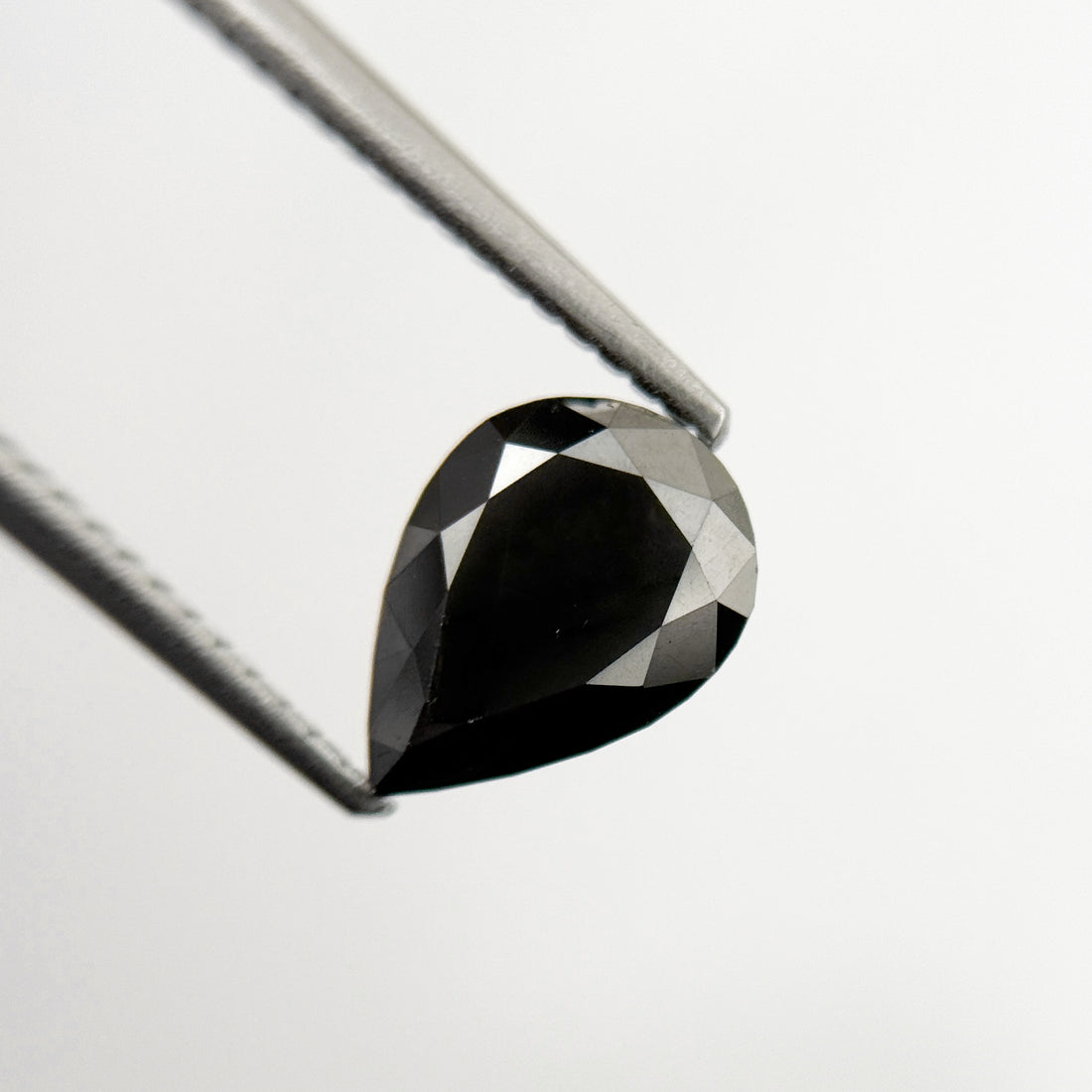 1.64 Ct Pear Rose Cut Black Natural Loose Diamond