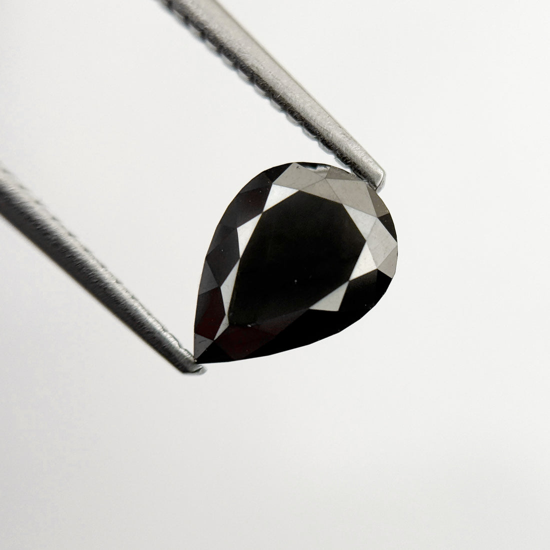 1.64 Ct Pear Rose Cut Black Natural Loose Diamond