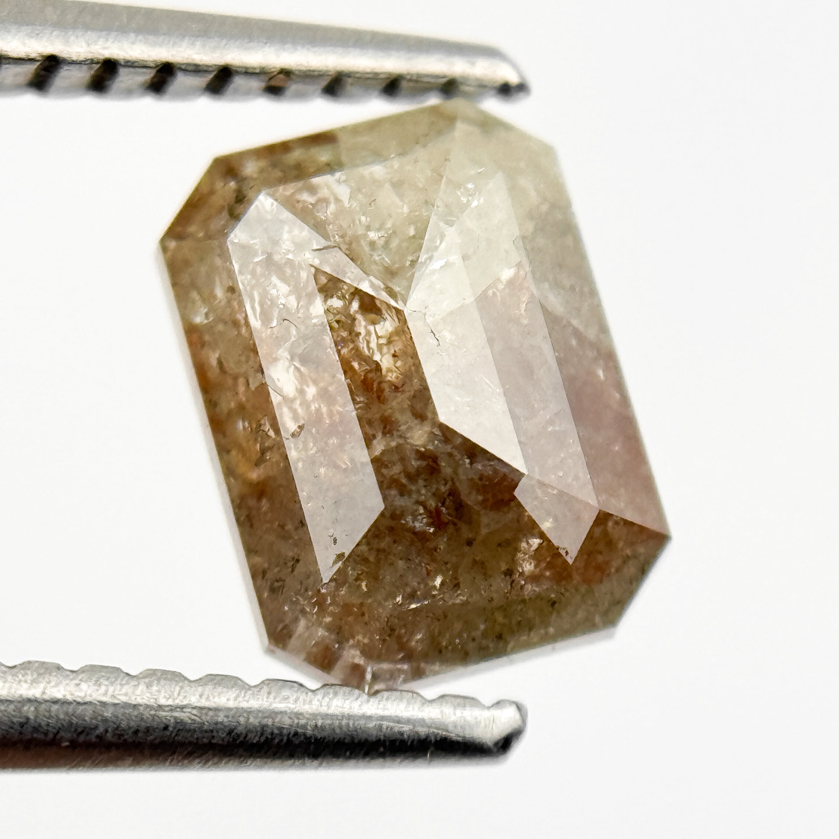 1.66 Ct Emerald Rose Cut Yellowish-Reddish Natural Unique Diamond