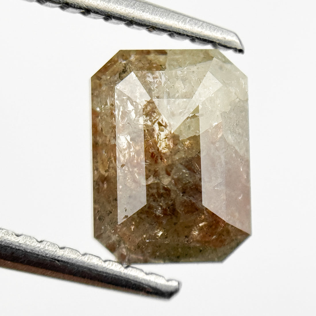 1.66 Ct Emerald Rose Cut Yellowish-Reddish Natural Unique Diamond