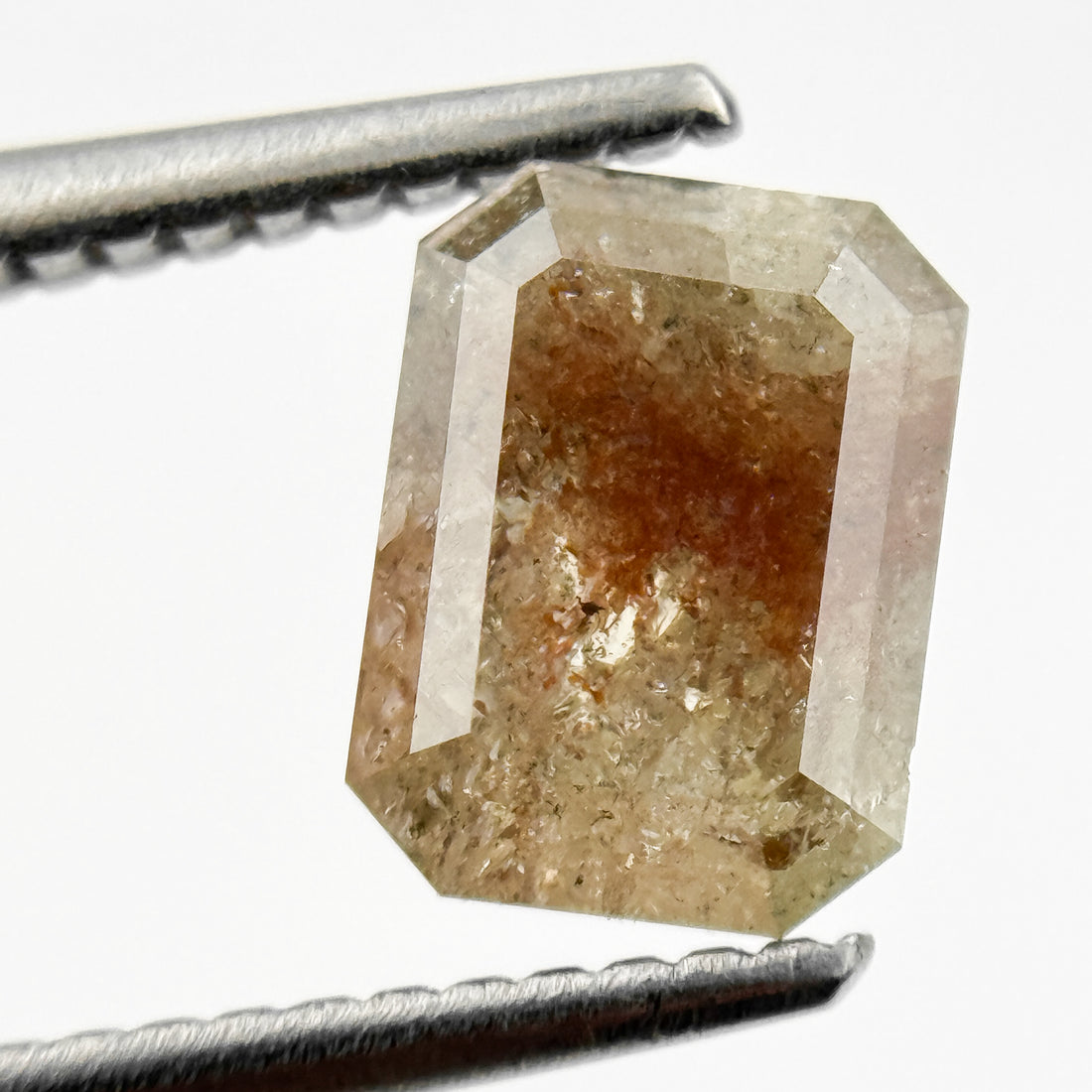 1.66 Ct Emerald Rose Cut Yellowish-Reddish Natural Unique Diamond